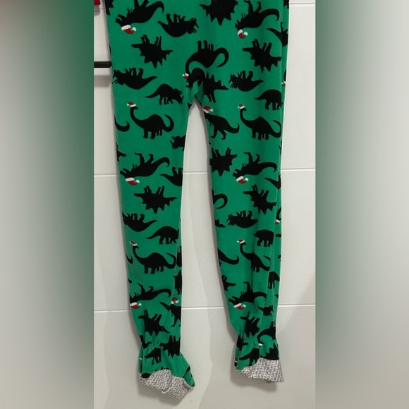 Carter's: Youth Fleece Footed Onesie- Size 14 with Dinosaur Design - Picture 5 of 7